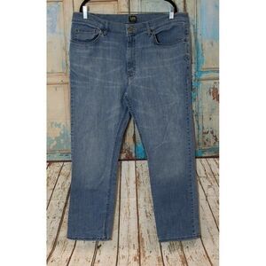 Lee Mens Size 40x30 Blue Premium Select Classic Fit Straight Leg Denim Jeans